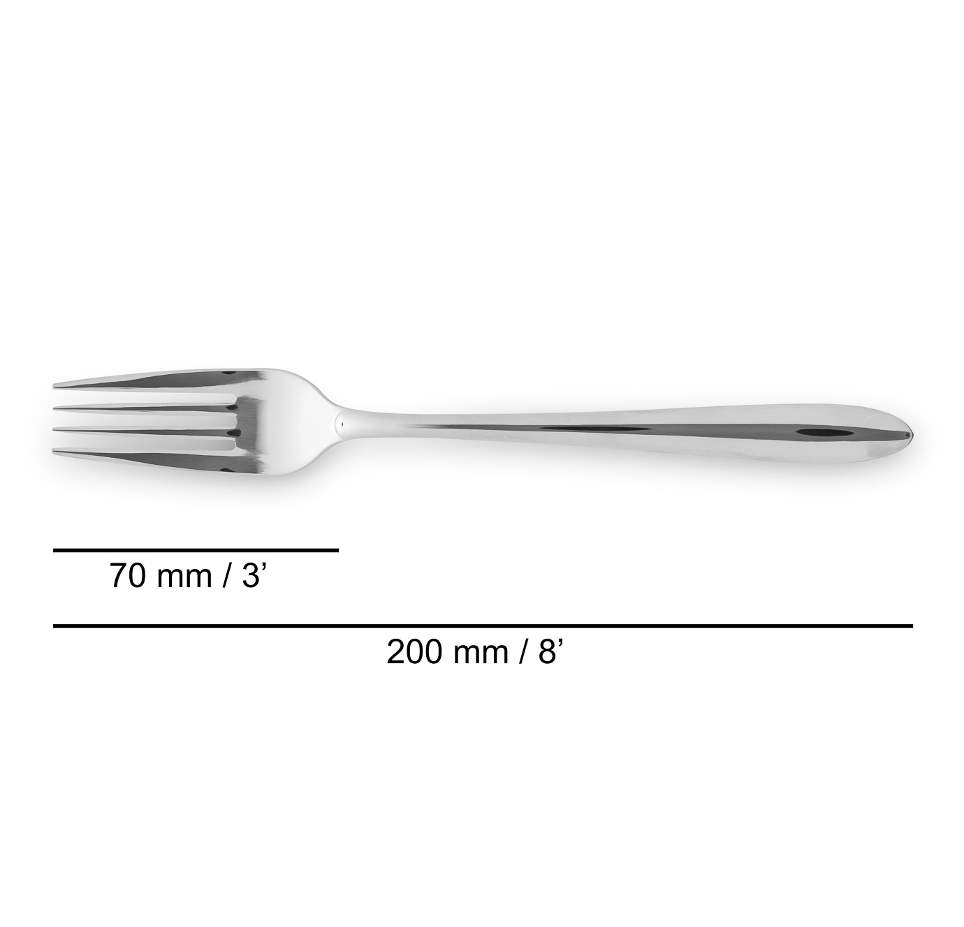 12 Garfos de Mesa Arcos Berlin Série Aço Inoxidável 200 mm