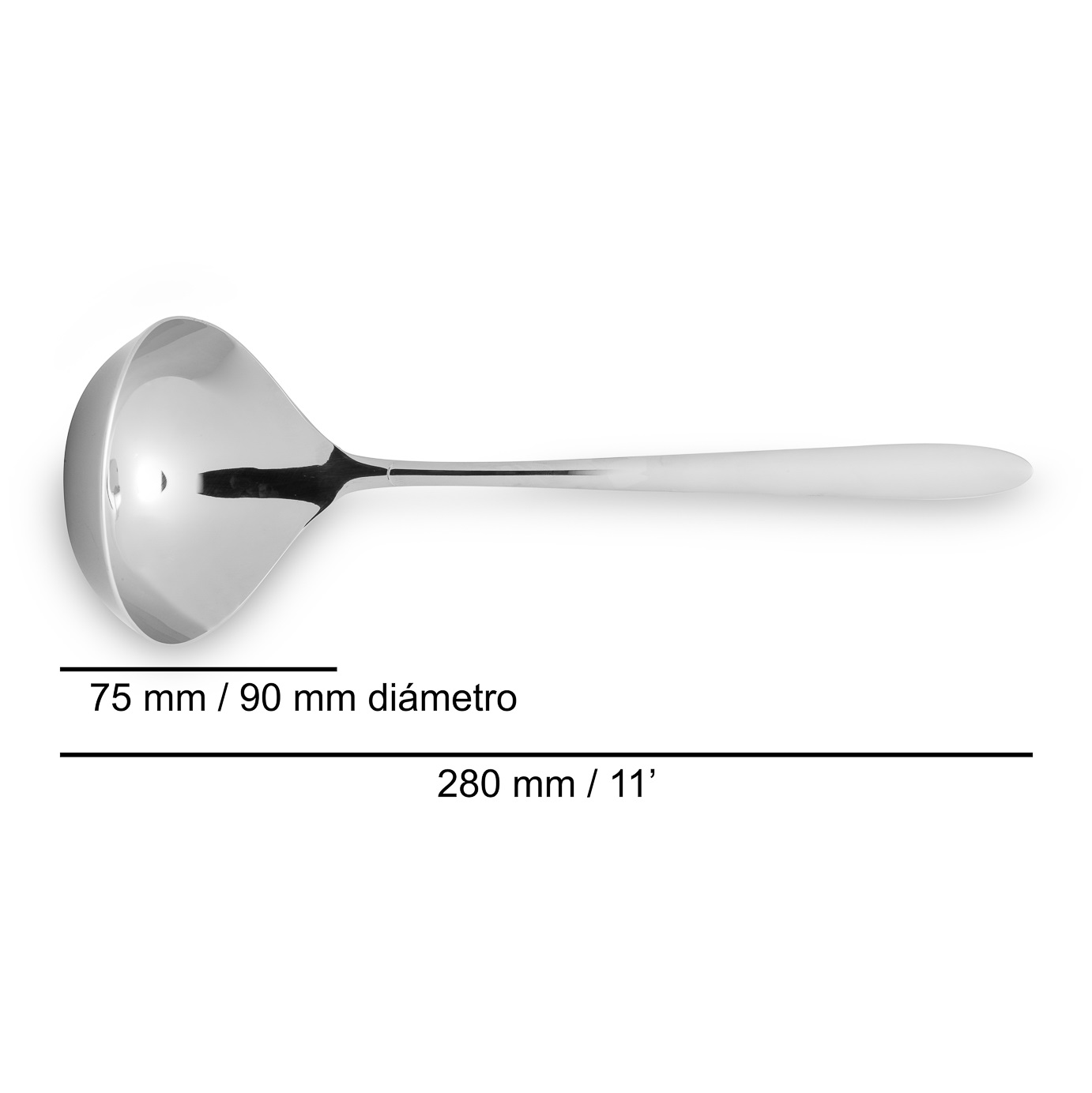 Concha de sopa em aço inoxidável Arcos Berlin 280 mm