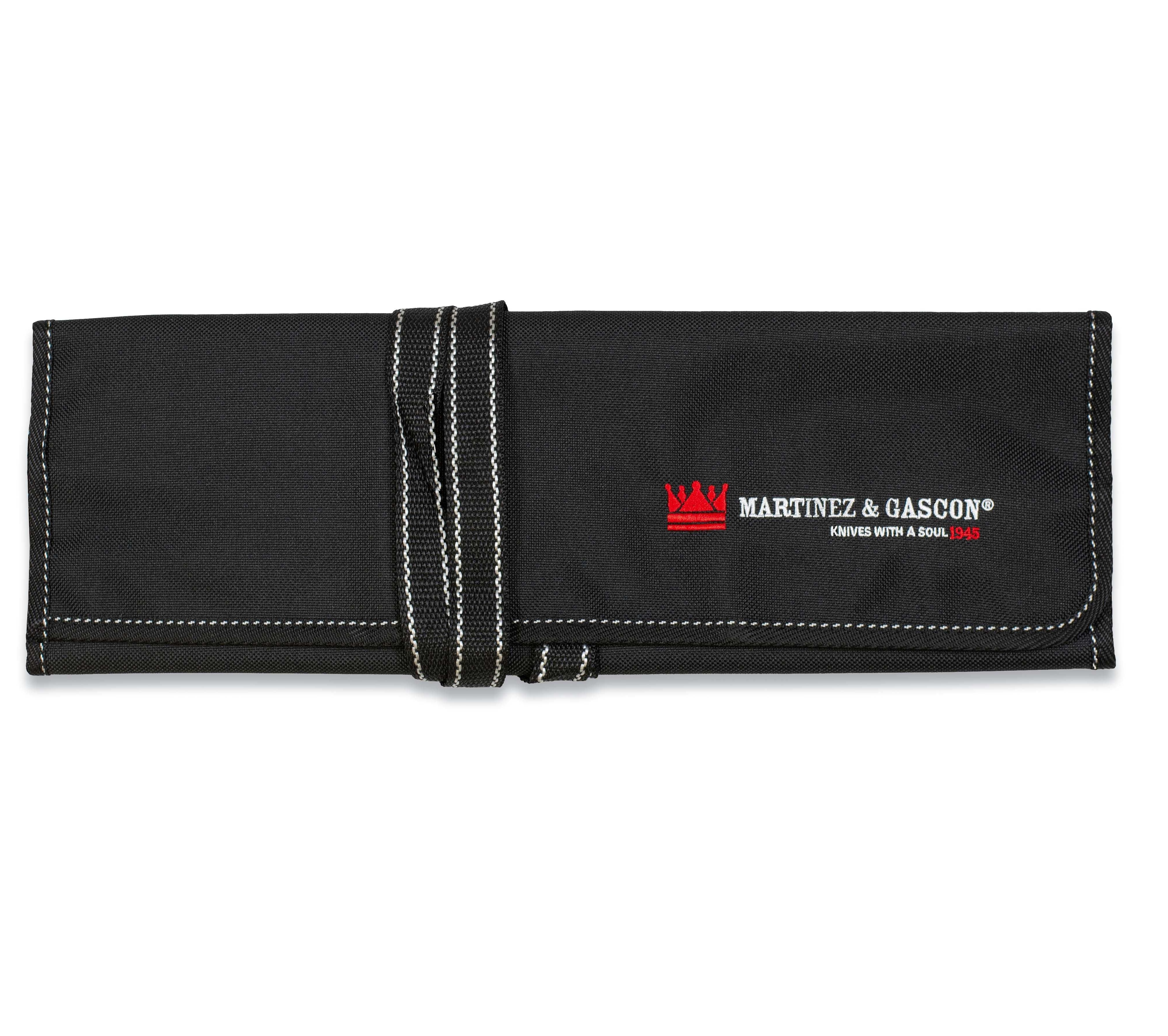 Manta porta cuchillos para 12 piezas Martinez y Gascón lona negra