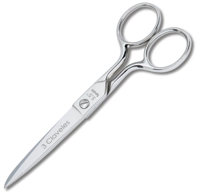 Tesoura de costura em aço carbono 3 Claveles de 5,5 "