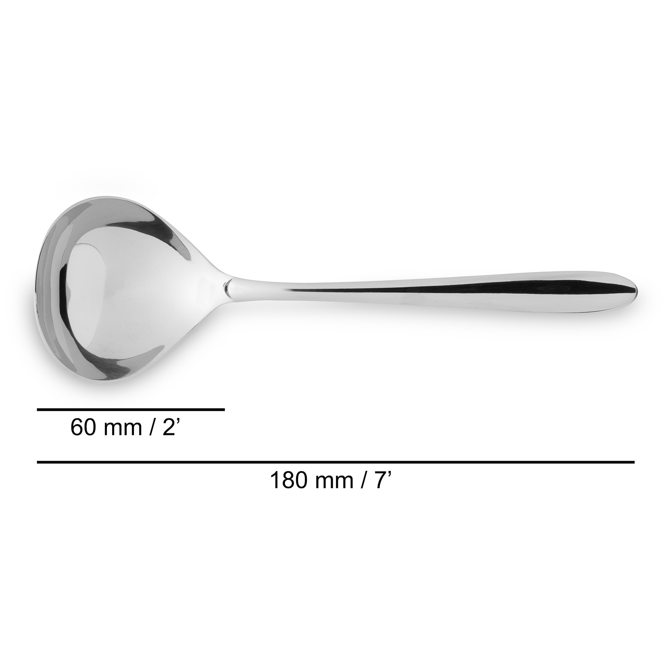 Concha para molhos Arcos Berlin 180 mm em aço inoxidável