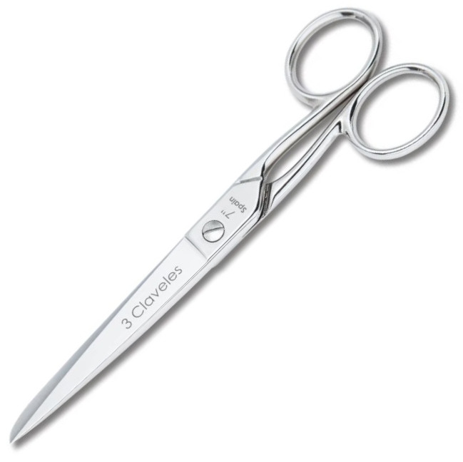 Tijeras de costura 180 mm acero carbono 3 Claveles
