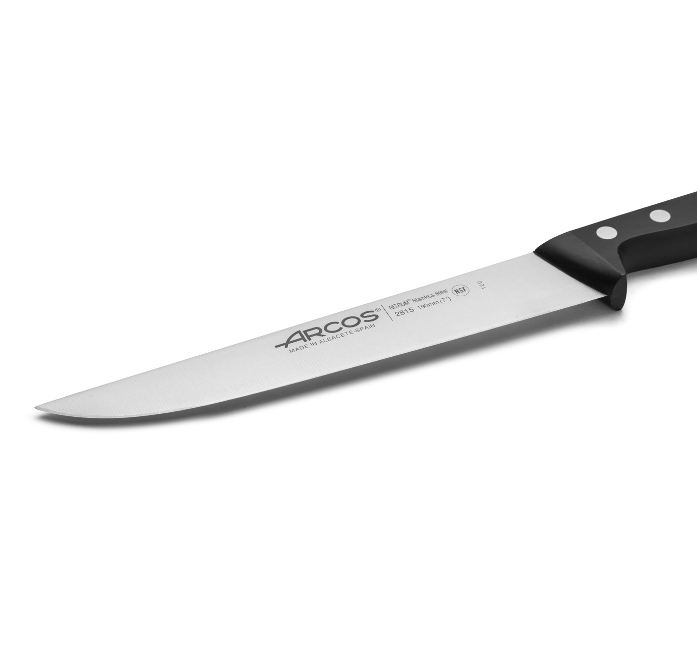 Cuchillo trinchante Arcos Universal 190 mm con mango de polioximetileno negro