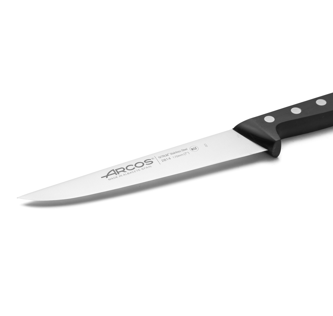 Cuchillo de cocina Arcos Universal 170 mm con mango de polioximetileno negro