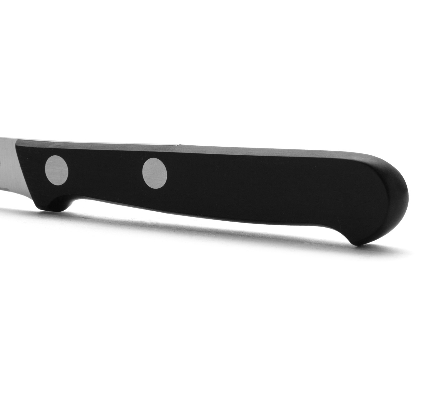 Cuchillo mondador curvo Arcos Universal 60 mm con mango de polioximetileno negro