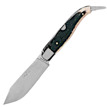 Navaja Pastora Albacete con mango de asta de ciervo y virola de a...