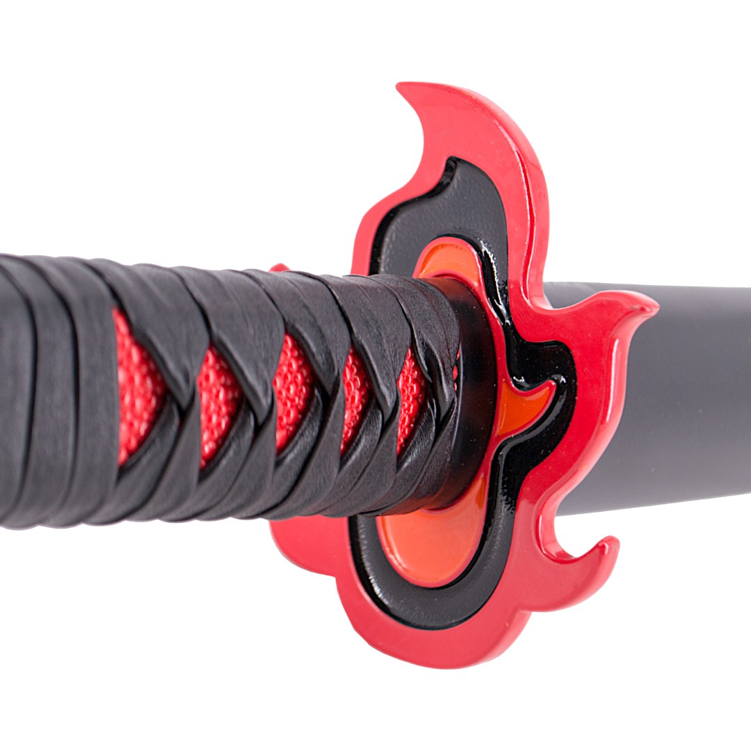 Funcional Demon Slayer Mingshao Katana usado por Kamado Tanjirou com cabo preto