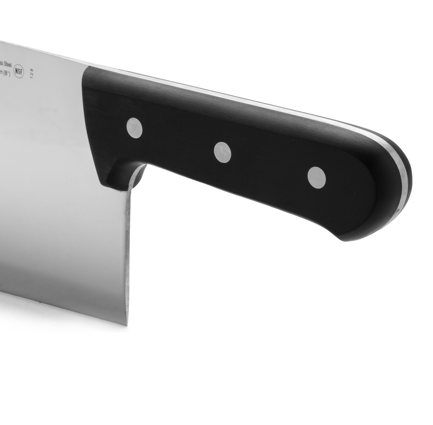 Cutelo de cozinha Arcos Universal com cabo em polioximetileno preto e lâmina estreita de 220 mm