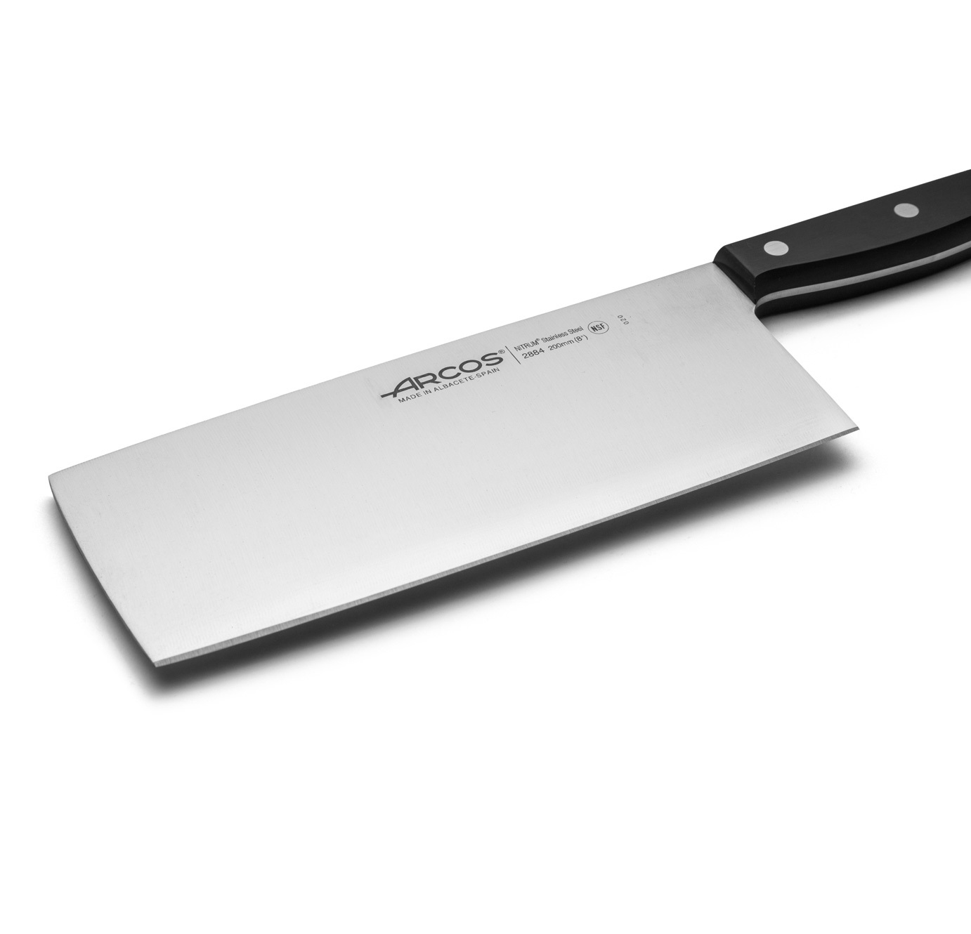 Cutelo de cozinha Arcos Universal com cabo em polioximetileno preto e lâmina de 200 mm