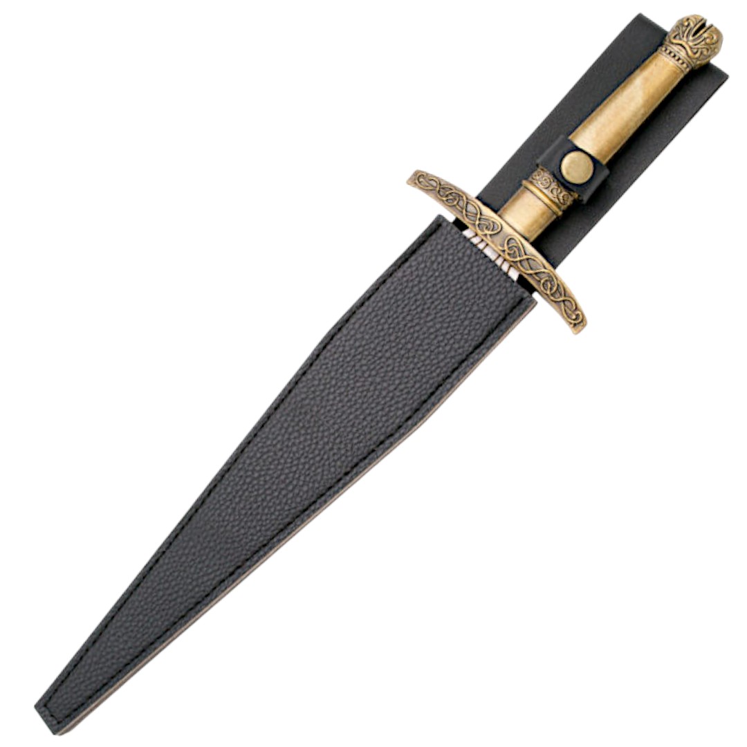 Loki's dagger with bronze handle and black sheath