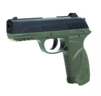 Pistola de CO2 PT-85 Blowback verde con cargador doble reversible...