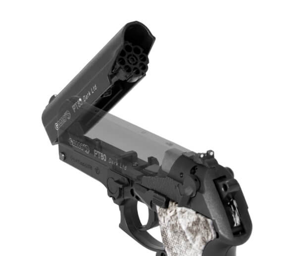 Pistola de CO2 PT-80 Dark Ltd. com carregador rotativo