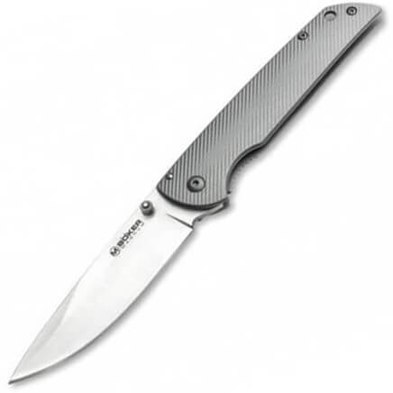 Navaja deportiva tactica con bloqueo de marco y con hoja satinada