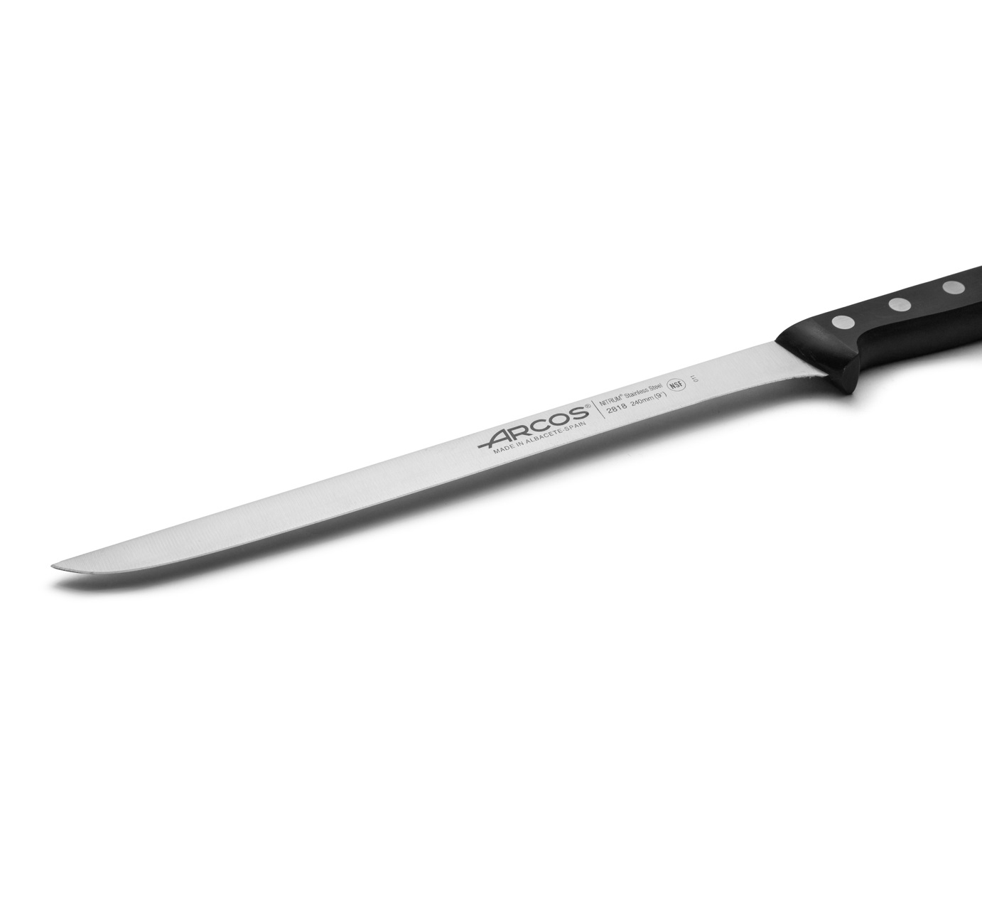 Cuchillo jamonero Arcos con hoja de 24 cm serie Universal con mango de polioximetileno