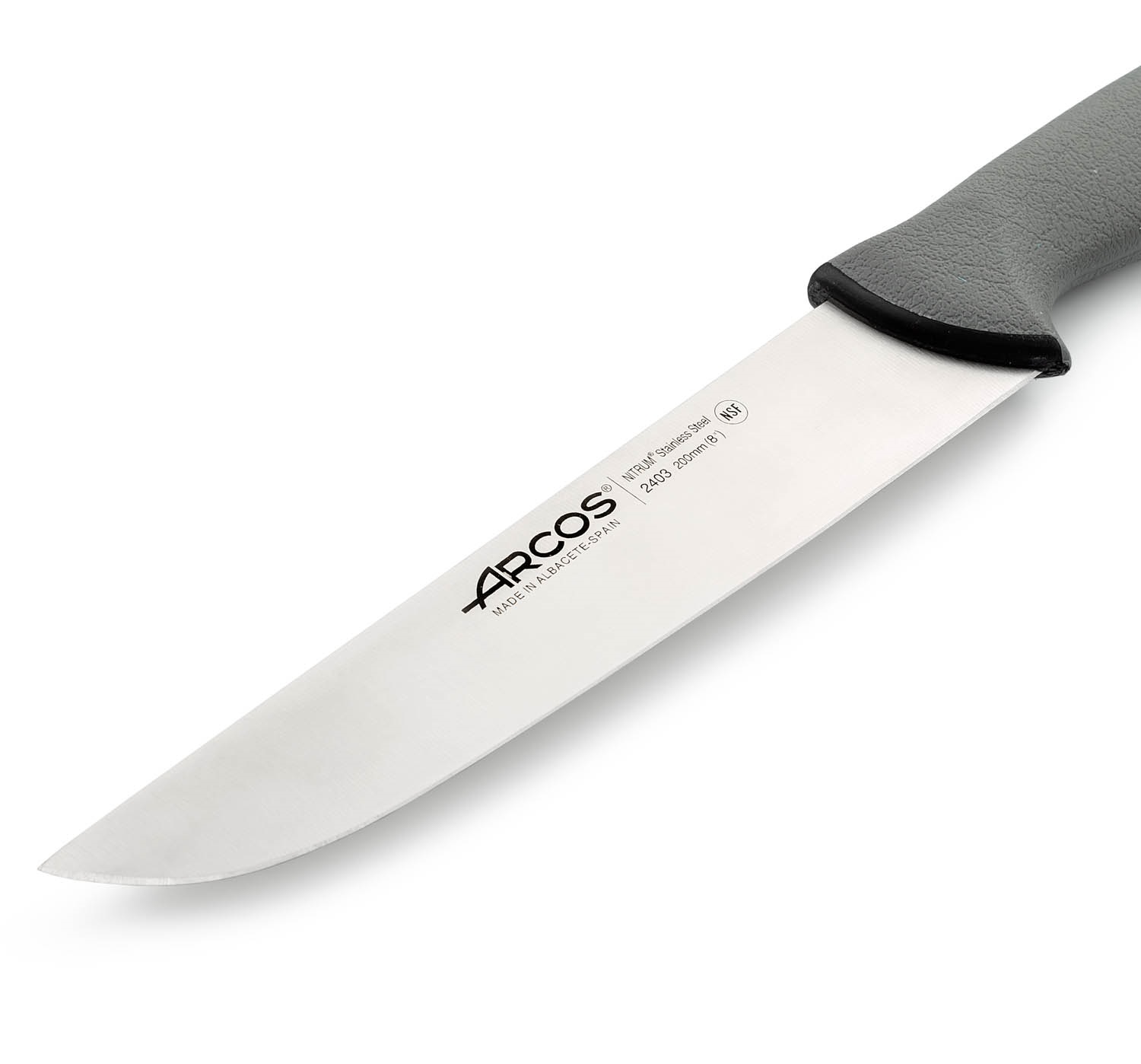 Coltello da macellaio Arcos con lama Colour Prof da 200 mm e manico grigio a doppia iniezione