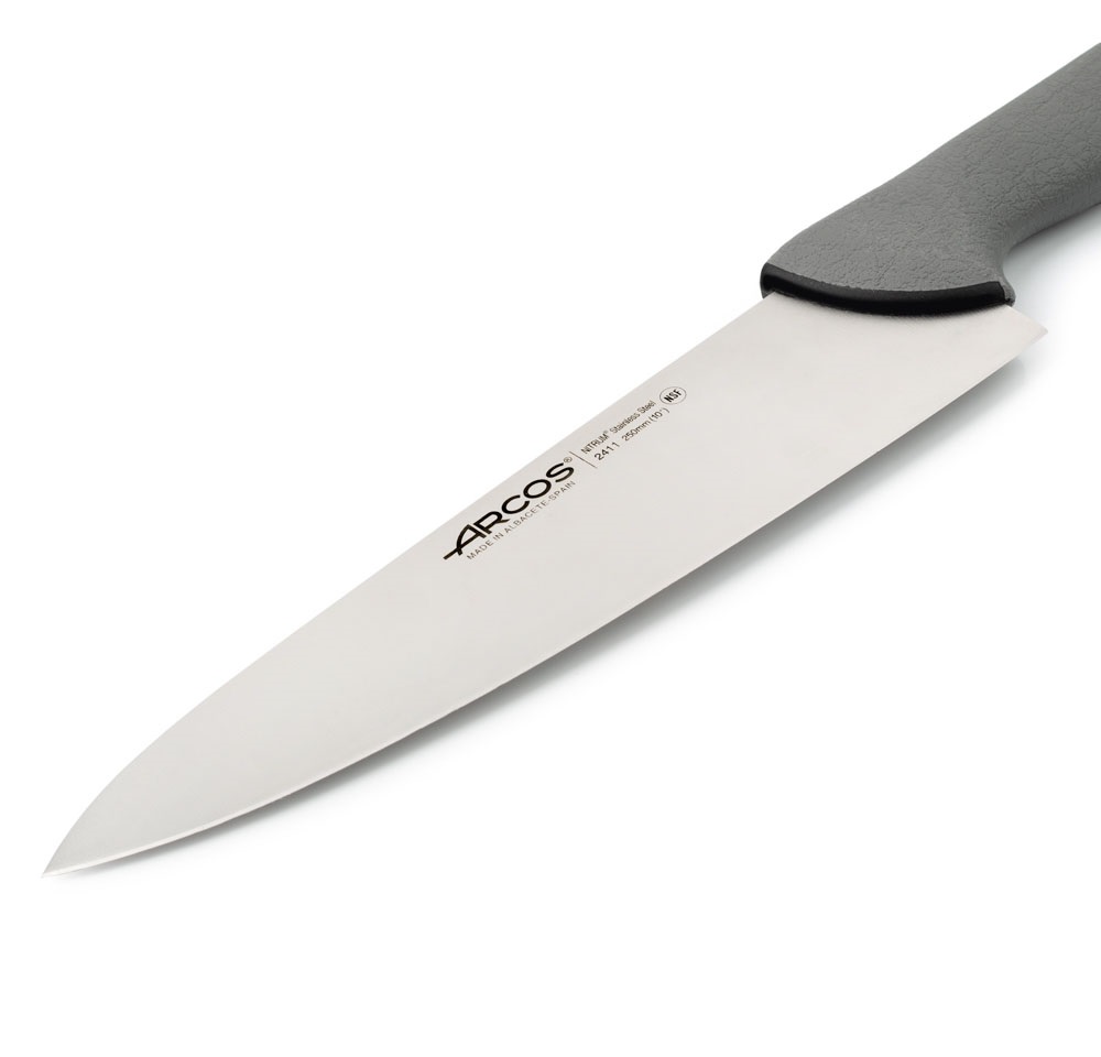 Cuchillo cocinero Arcos con hoja de 250 mm Colour Prof con mango doble inyectado gris