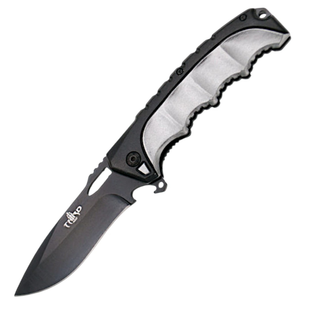 Couteau de poche tactique avec lame de 9 cm et décapsuleur Third