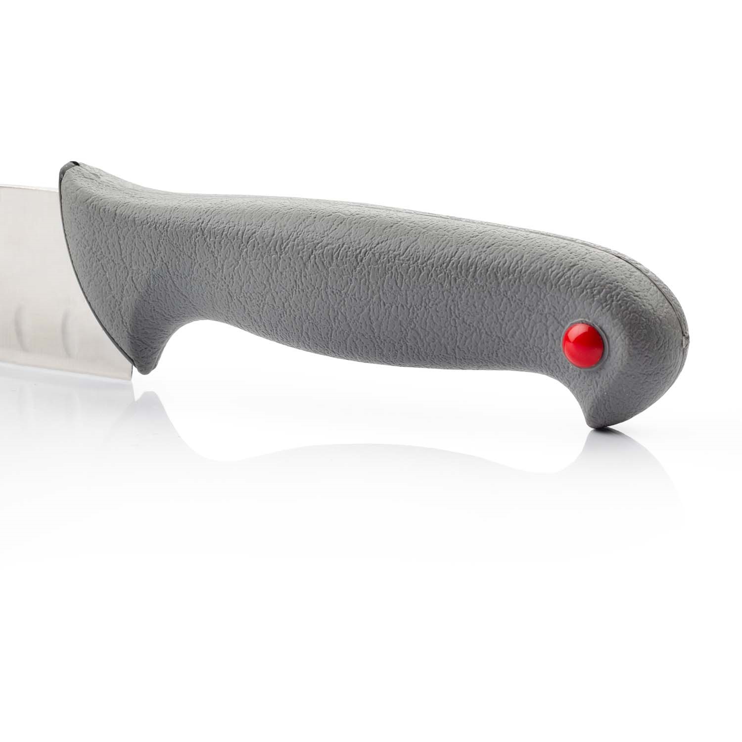 Faca japonesa Santoku Arcos com lâmina de 18 cm, cor profissional, cabo cinzento com dupla injeção