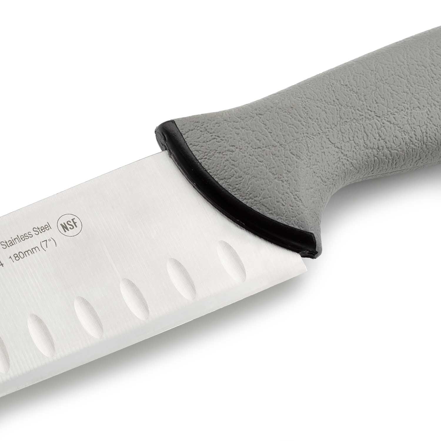 Faca japonesa Santoku Arcos com lâmina de 18 cm, cor profissional, cabo cinzento com dupla injeção