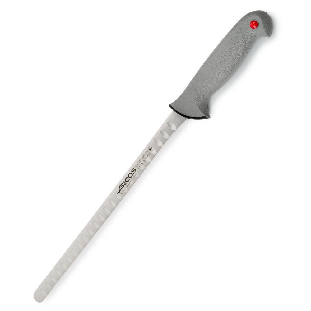 Cuchillo jamonero punta redonda Arcos con hoja alveolada de 30 cm...