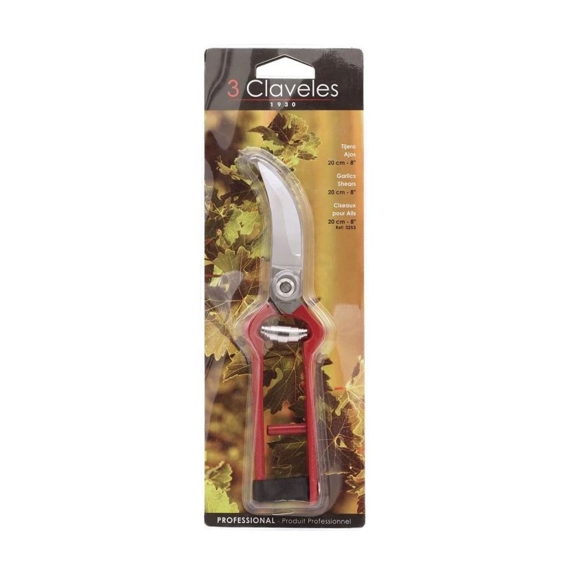 Garlic scissors 20 cm with enamelled handle 3 Claveles