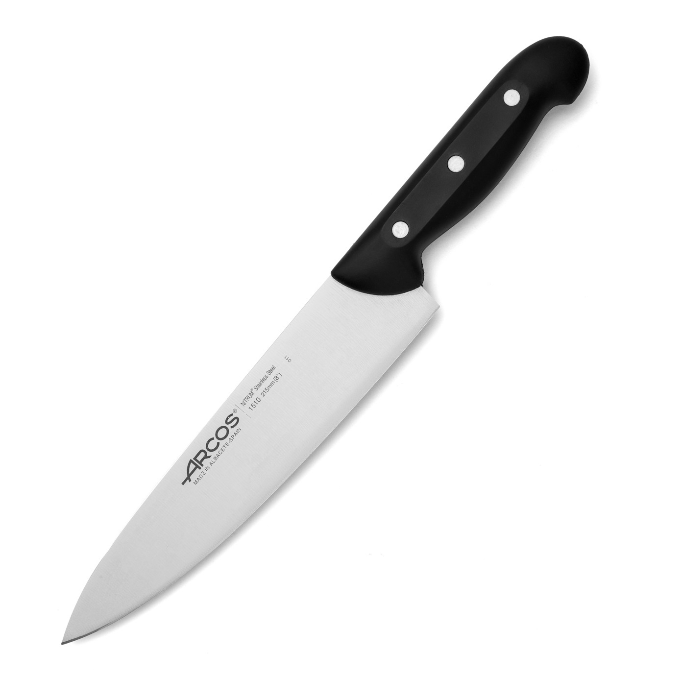 Cuchillo cocinero Arcos Maitre con mango de polipropileno negro y...