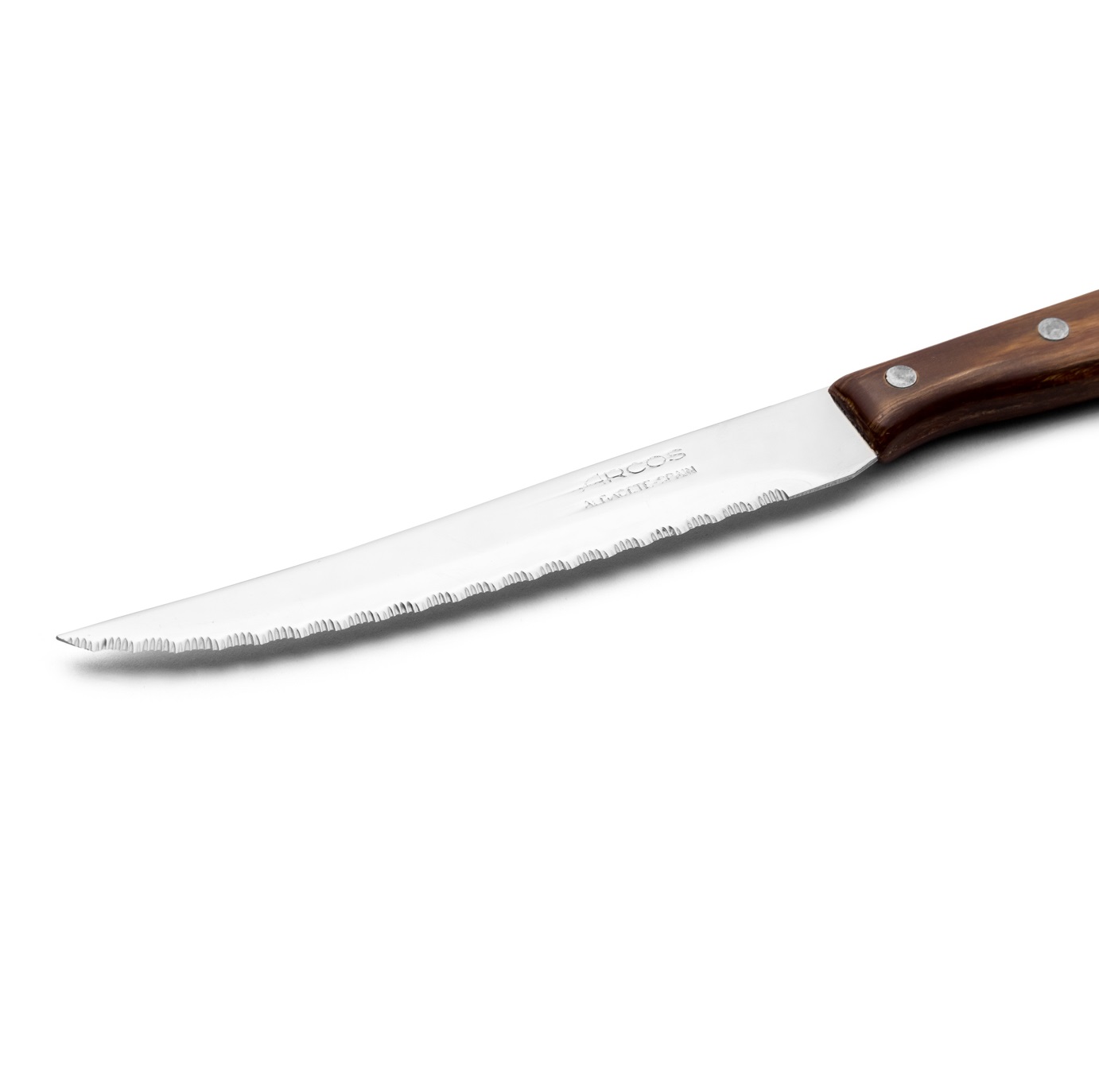 Cuchillo chuletero Arcos serie latina con mango de madera y hoja de 105 mm blister