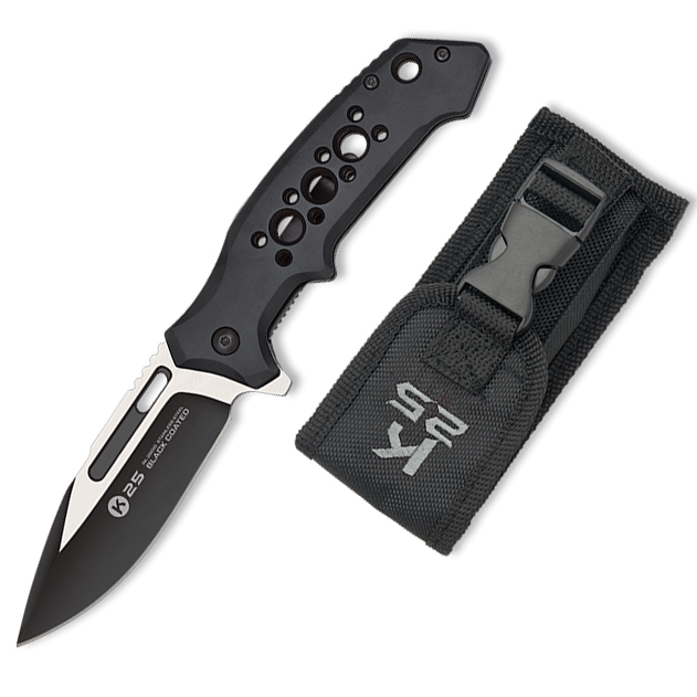 Navaja tactica de K25 con mango de aluminio