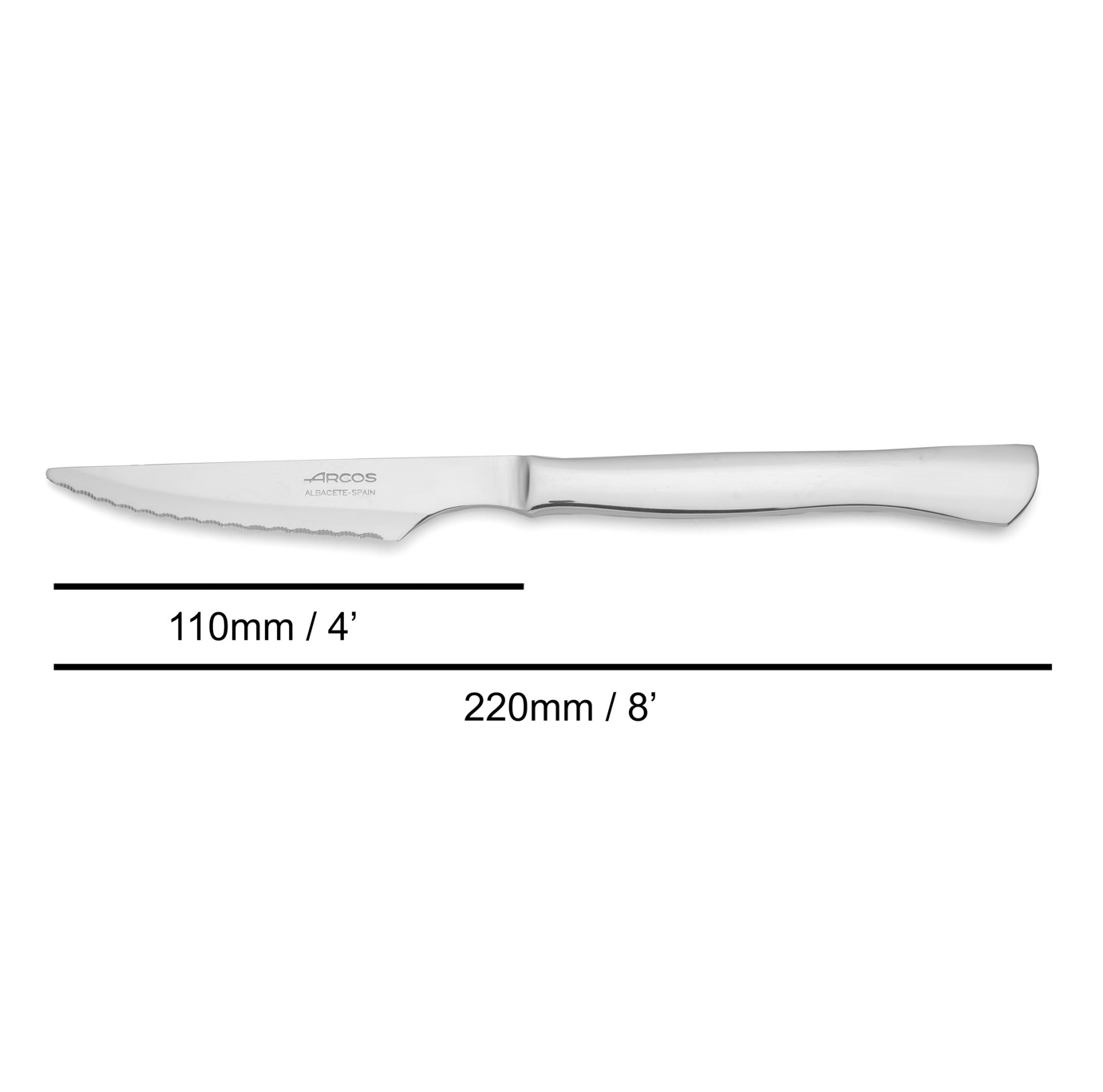 Coltello da bistecca Arcos in acciaio inossidabile da 220 mm