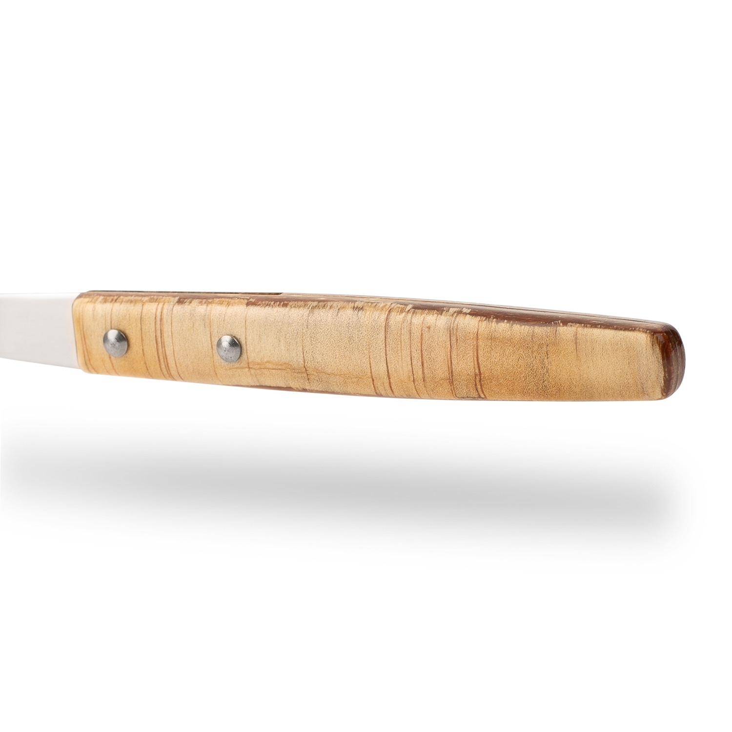 12 cucharas de mesa 205 mm Arcos con mango de madera comprimida marrón claro