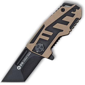 Navaja tactica K25 con bloqueo de linea y con hoja de punta corta...