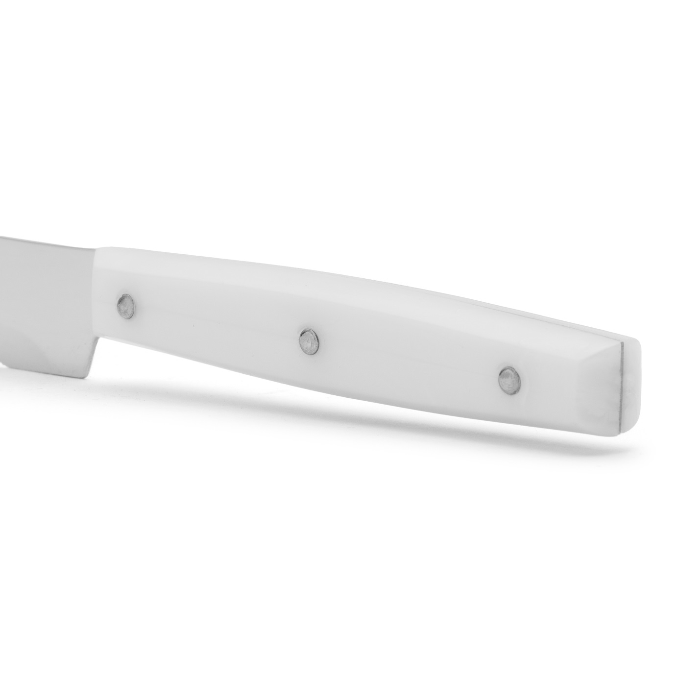 12 cuchillos de postre Arcos 195 mm con mango de poliamida blanca y hoja de 11 cm