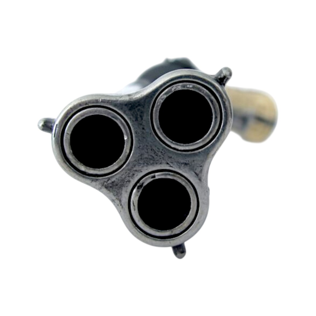 Pistola de chispa de tres cañones, Francia, siglo XVIII 1309