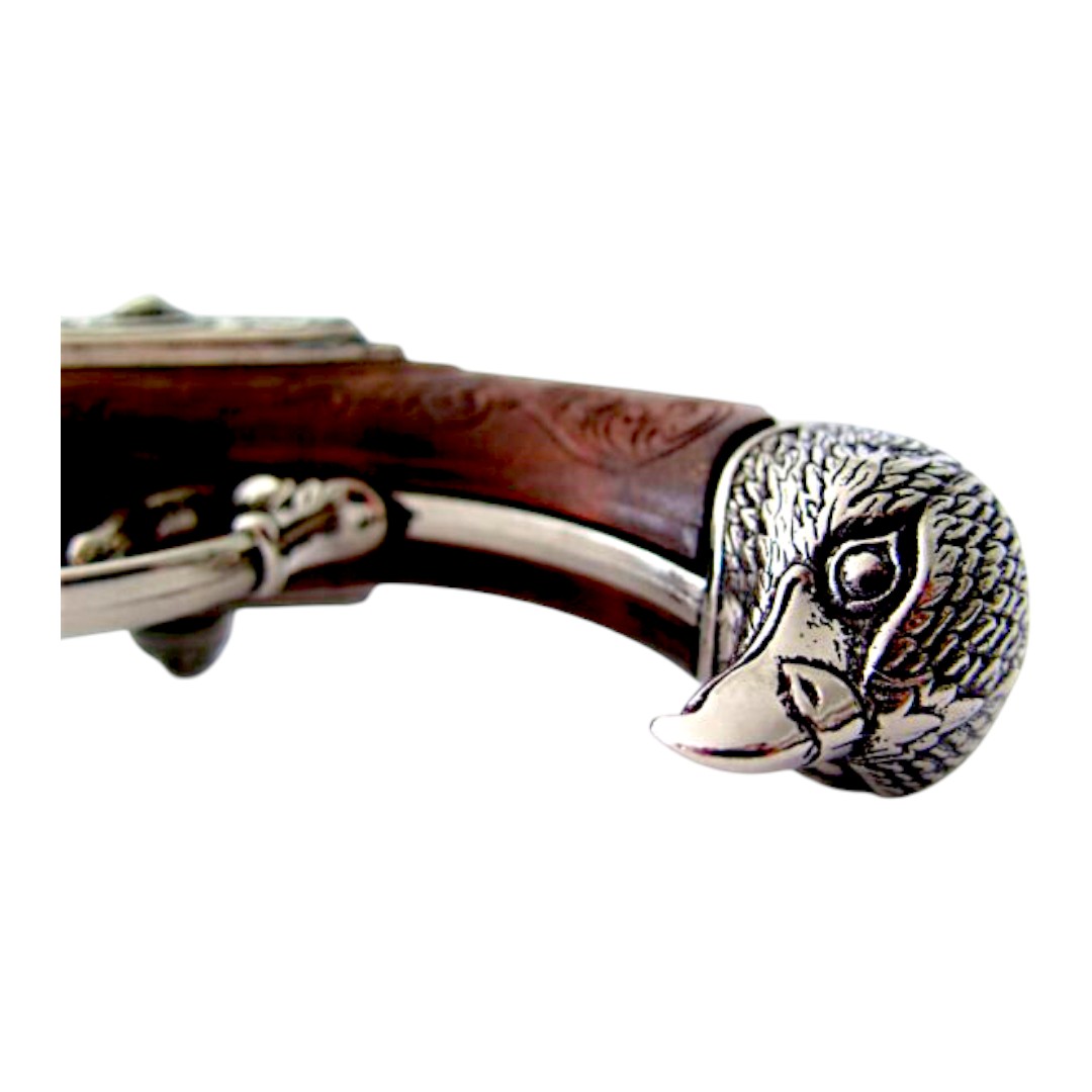 Pistola de pederneira de quatro tubos, França, século XVIII, 1307