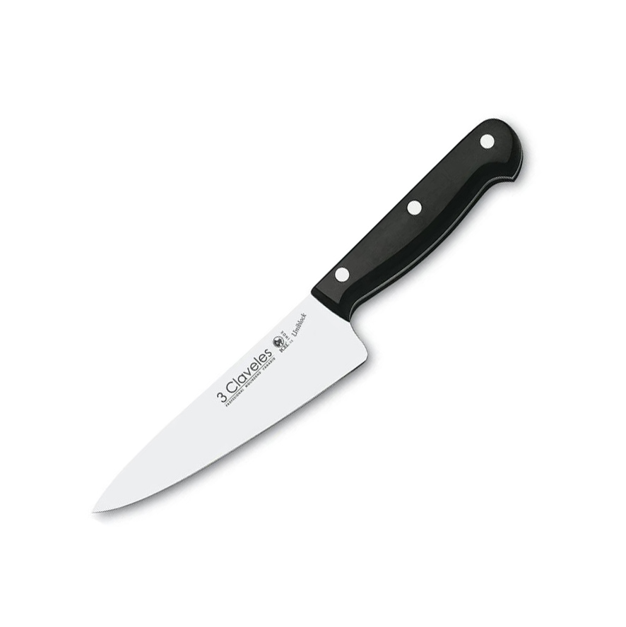 Cuchillo cocinero con hoja de 15 cm con mango de POM 3 Claveles F...