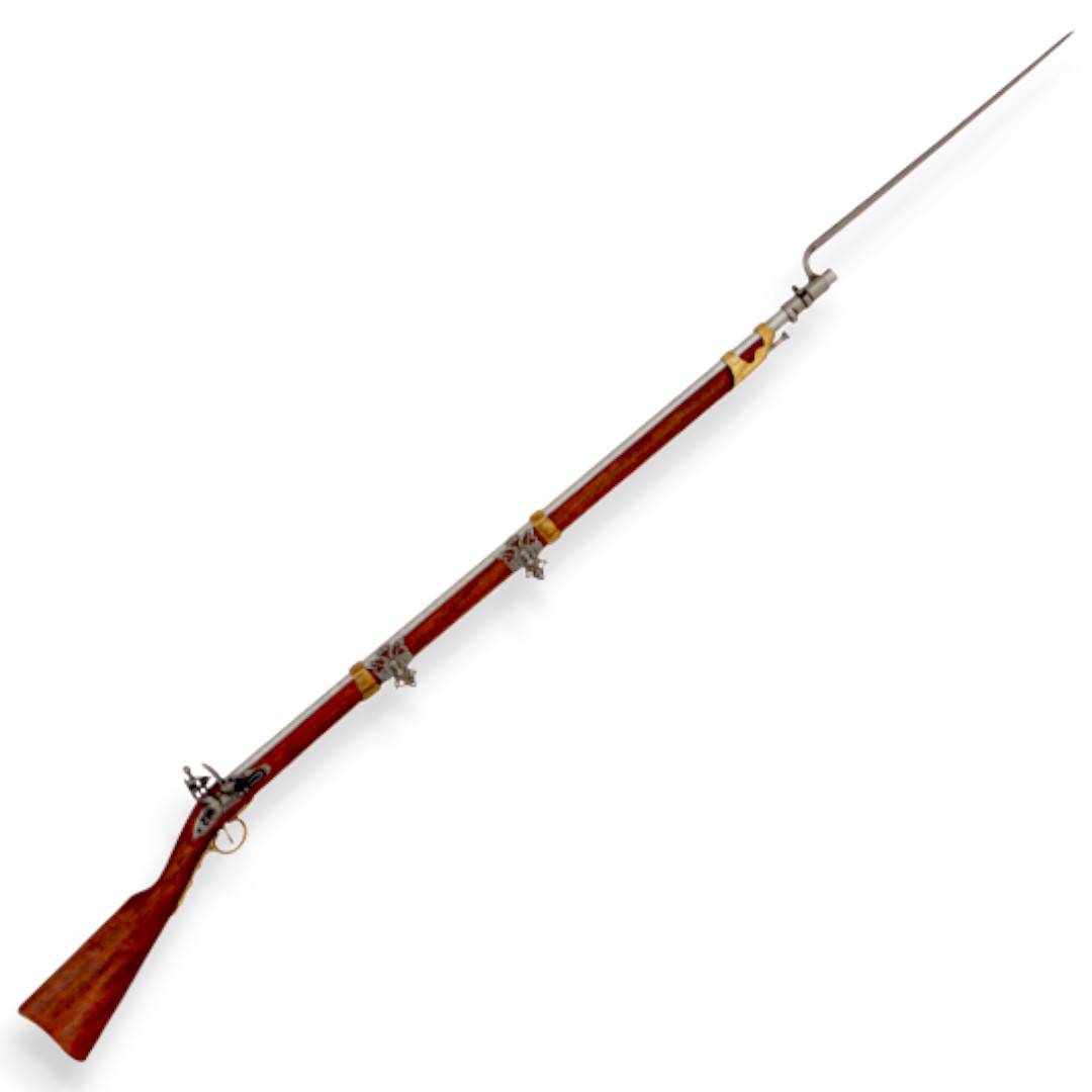Réplica de carabina de pederneira com baioneta Denix