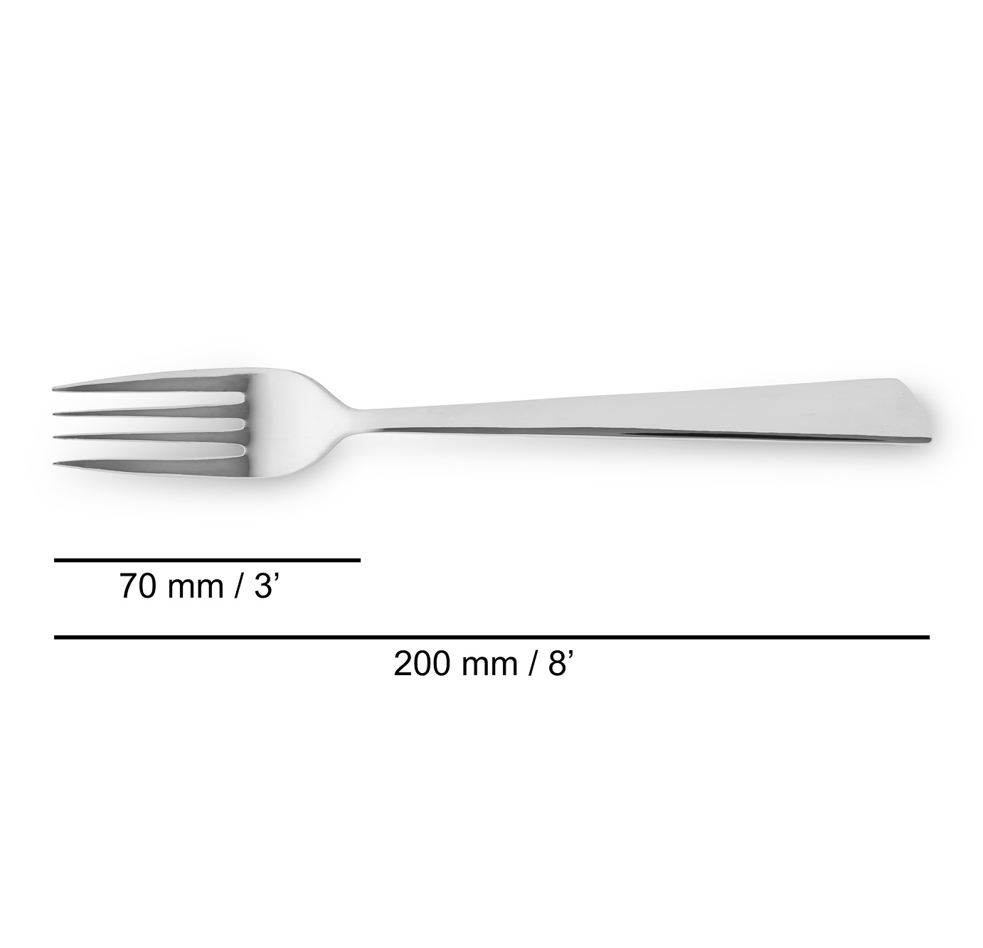 12 tenedores de mesa Toscana 200 mm Arcos acero inoxidable