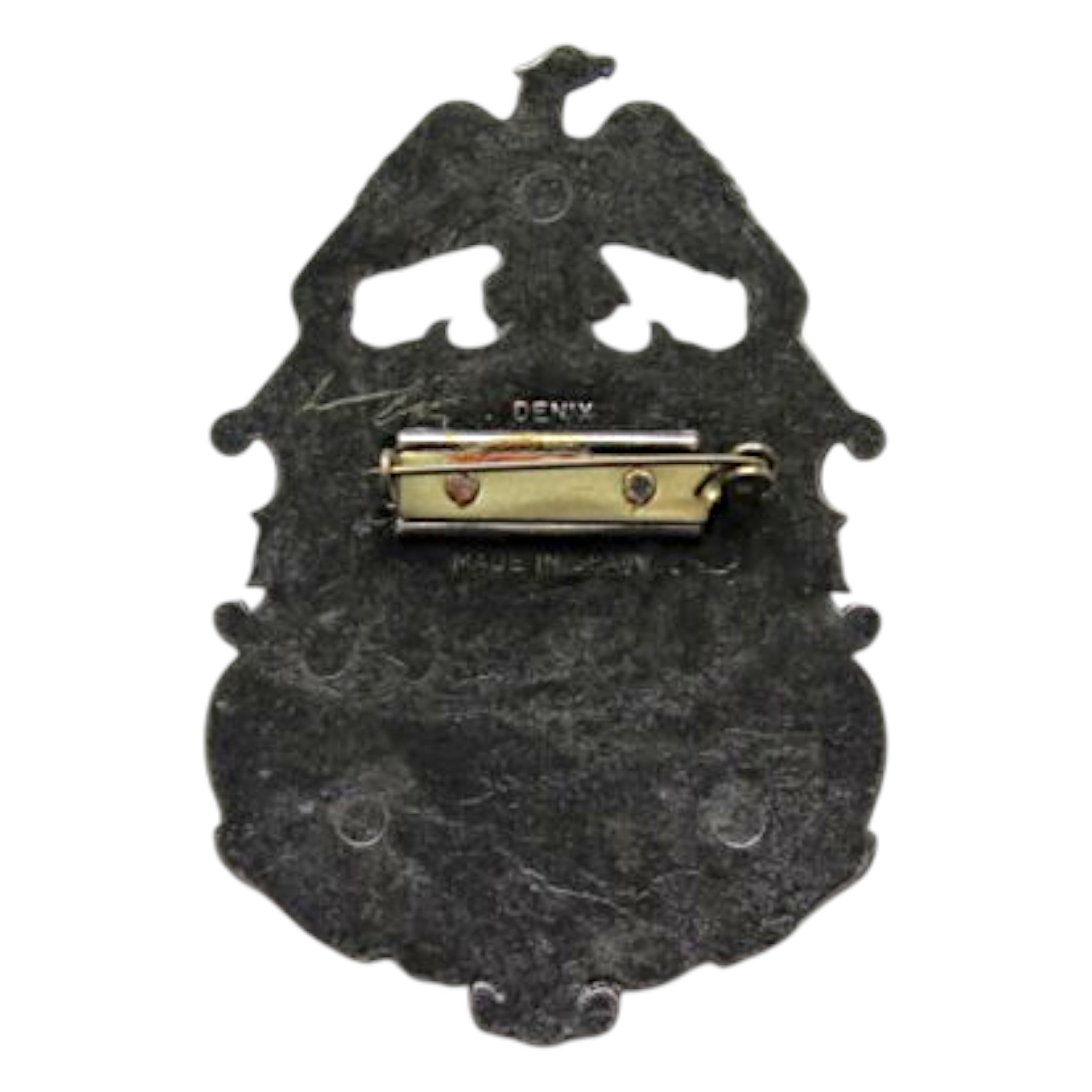 Placa de Marshal com águia com acabamento niquelado