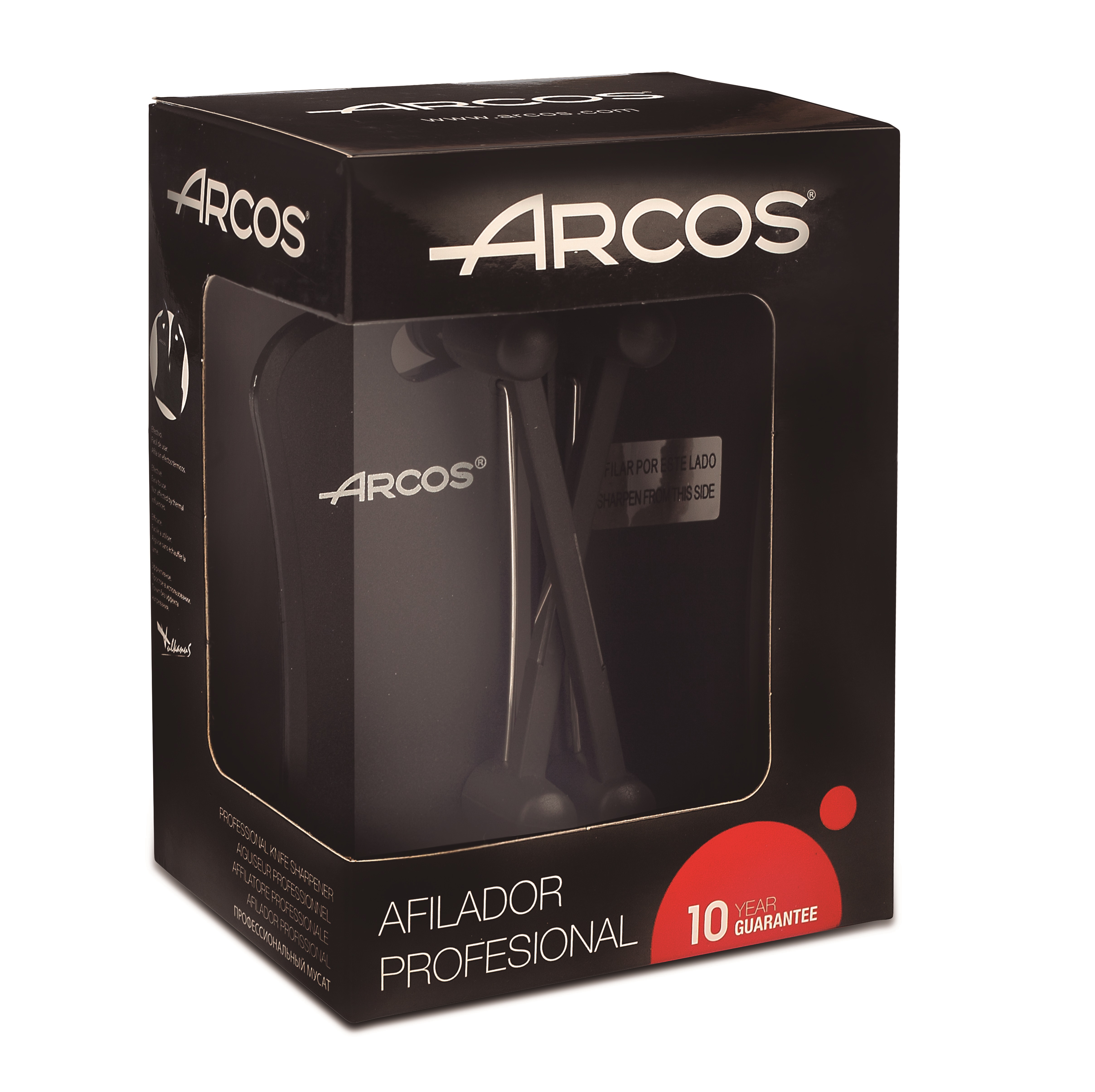 Aiguiseur professionnel Arcos en ABS noir