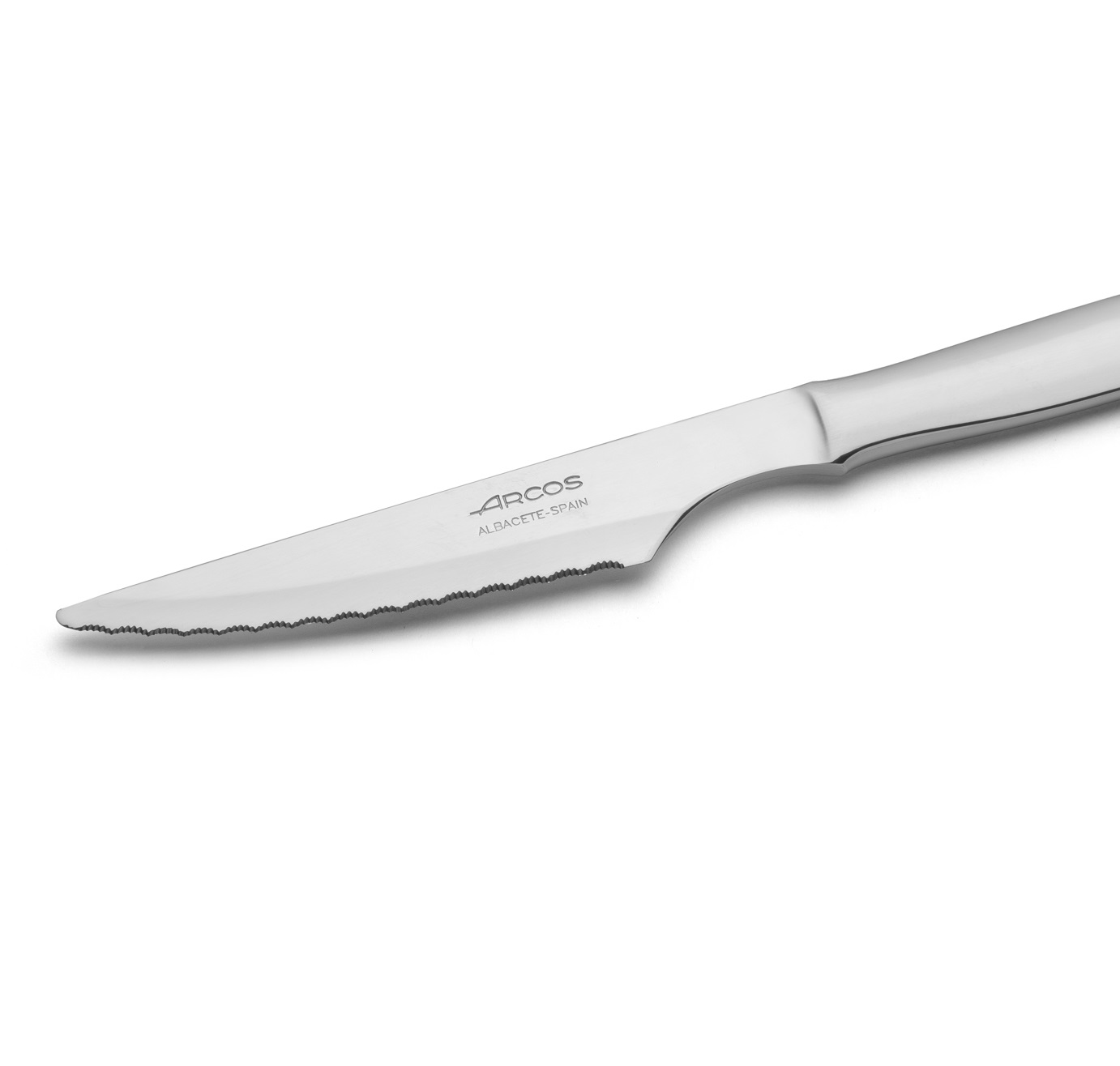 Ensemble de 6 couteaux de table dentelés Arcos avec manche monobloc en acier inoxydable