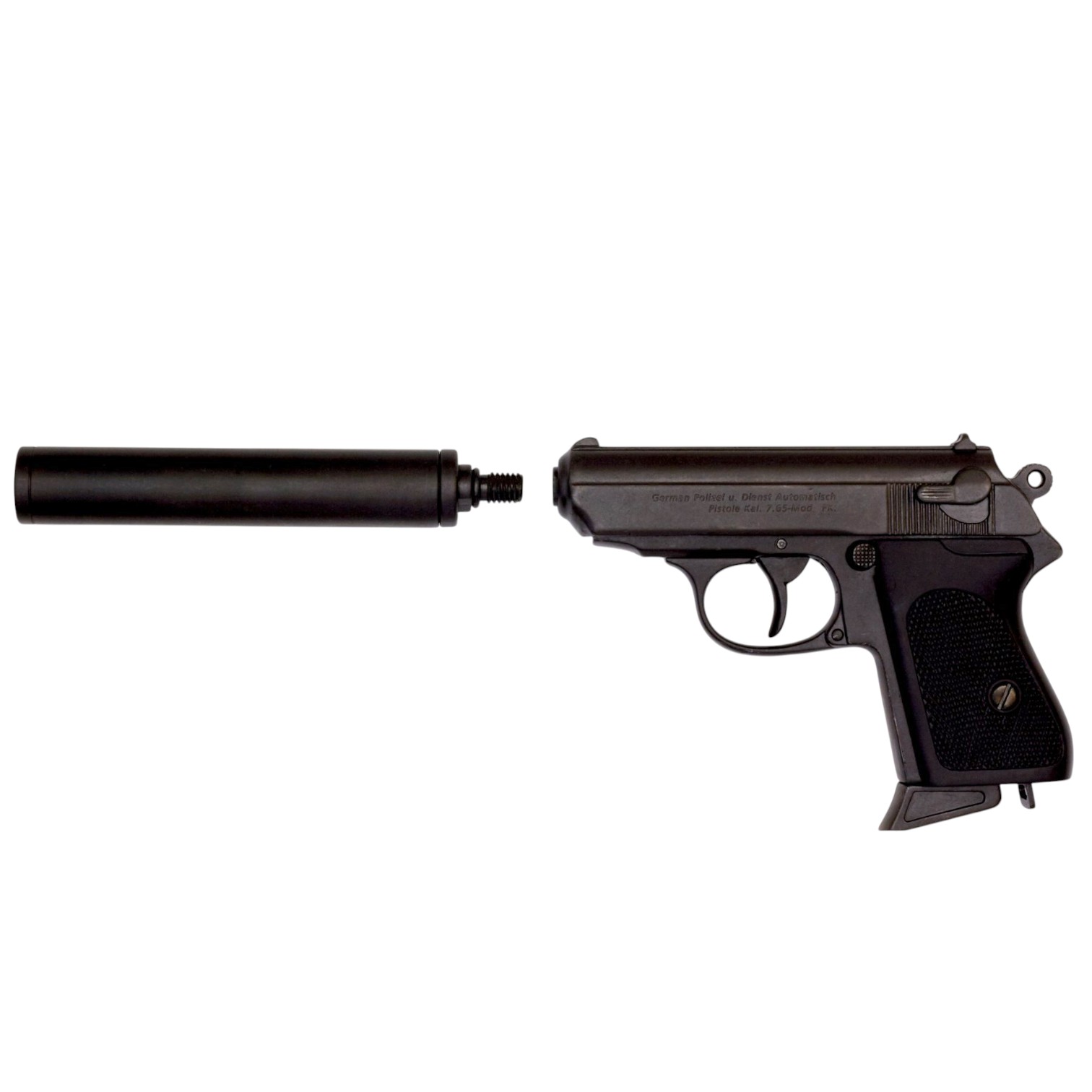 Pistola semiautomática com silenciador Alemanha 1931 Denix