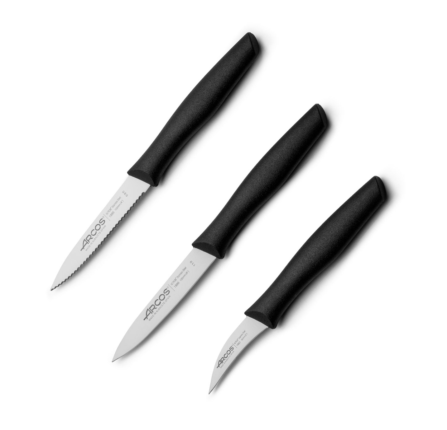 Set 3 cuchillos mondadores Arcos Nova 1 curvo con hoja de 60 mm y...