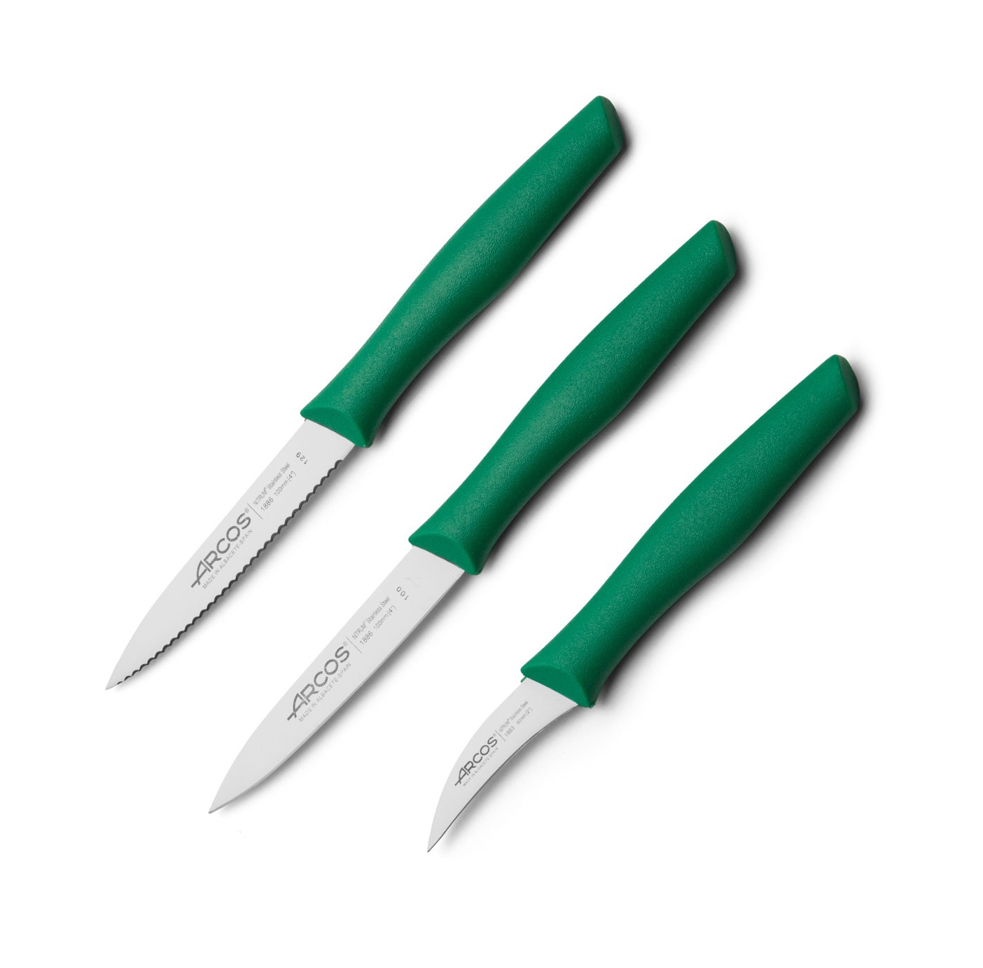 Set 3 cuchillos mondadores Arcos Nova 1 curvo con hoja de 60 mm y...