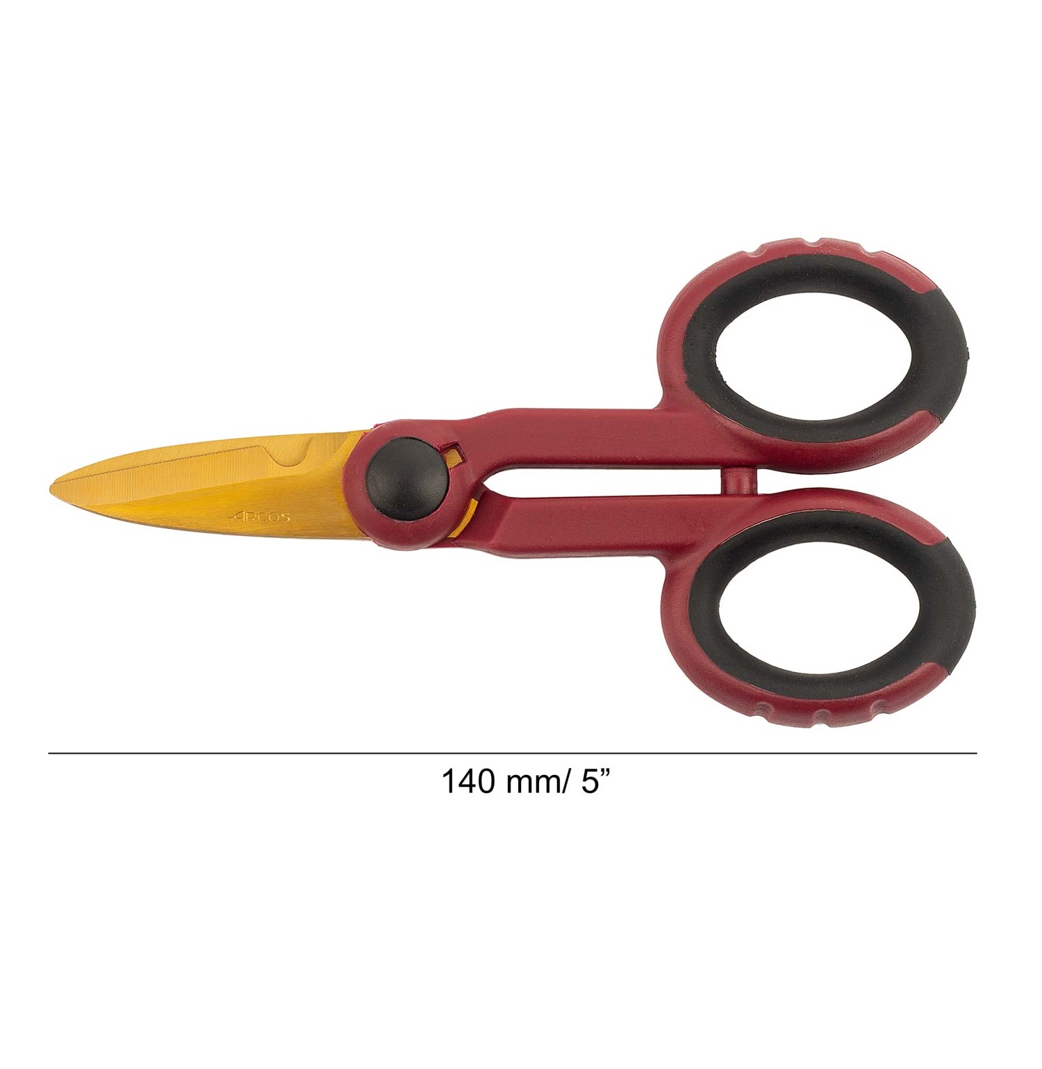 Tijeras profesionales de electricista con recubrimiento de tungsteno Arcos con mango de polipropileno aislante