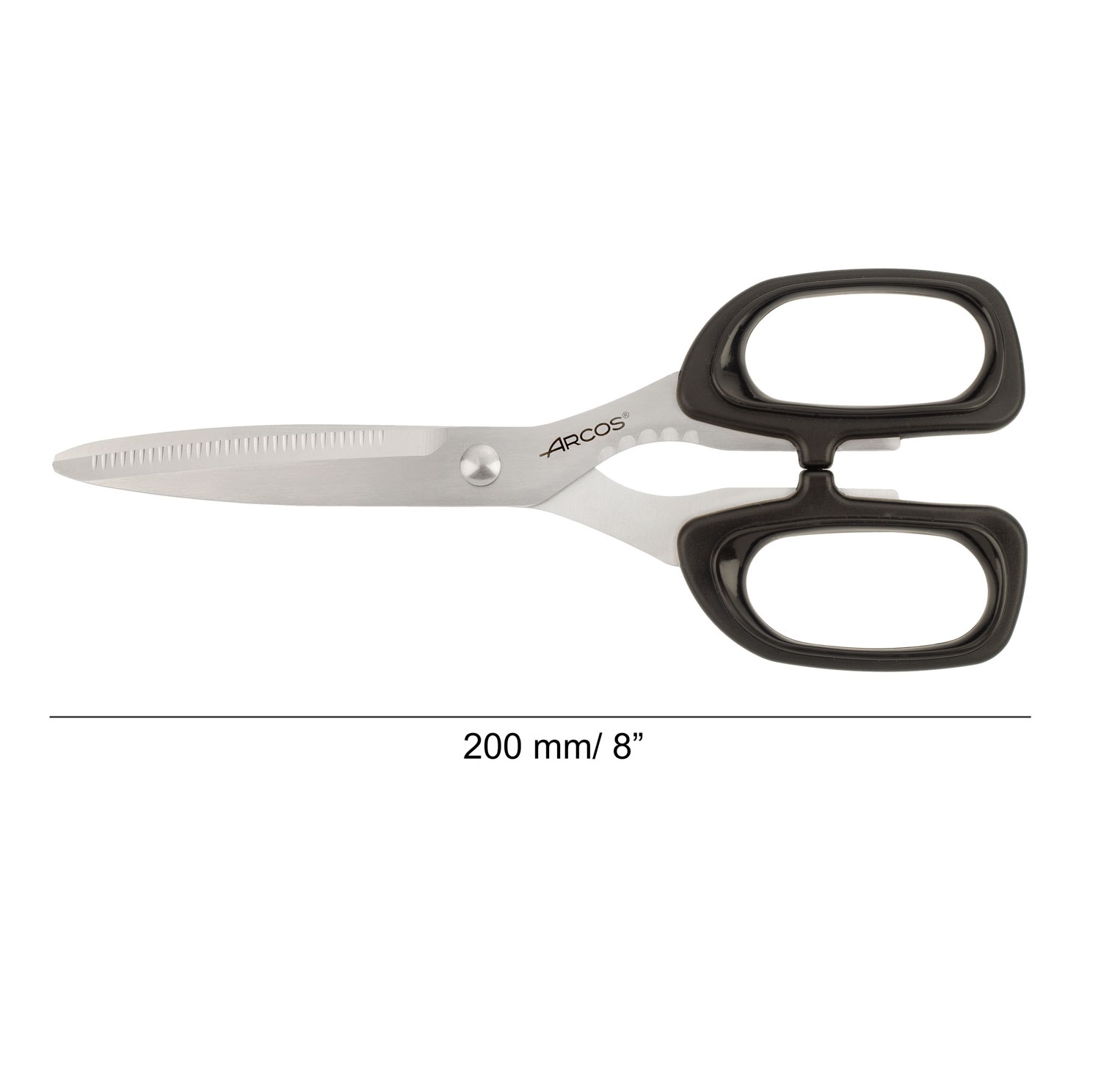 Ciseaux de cuisine Arcos 200 mm avec manche en polypropylène noir