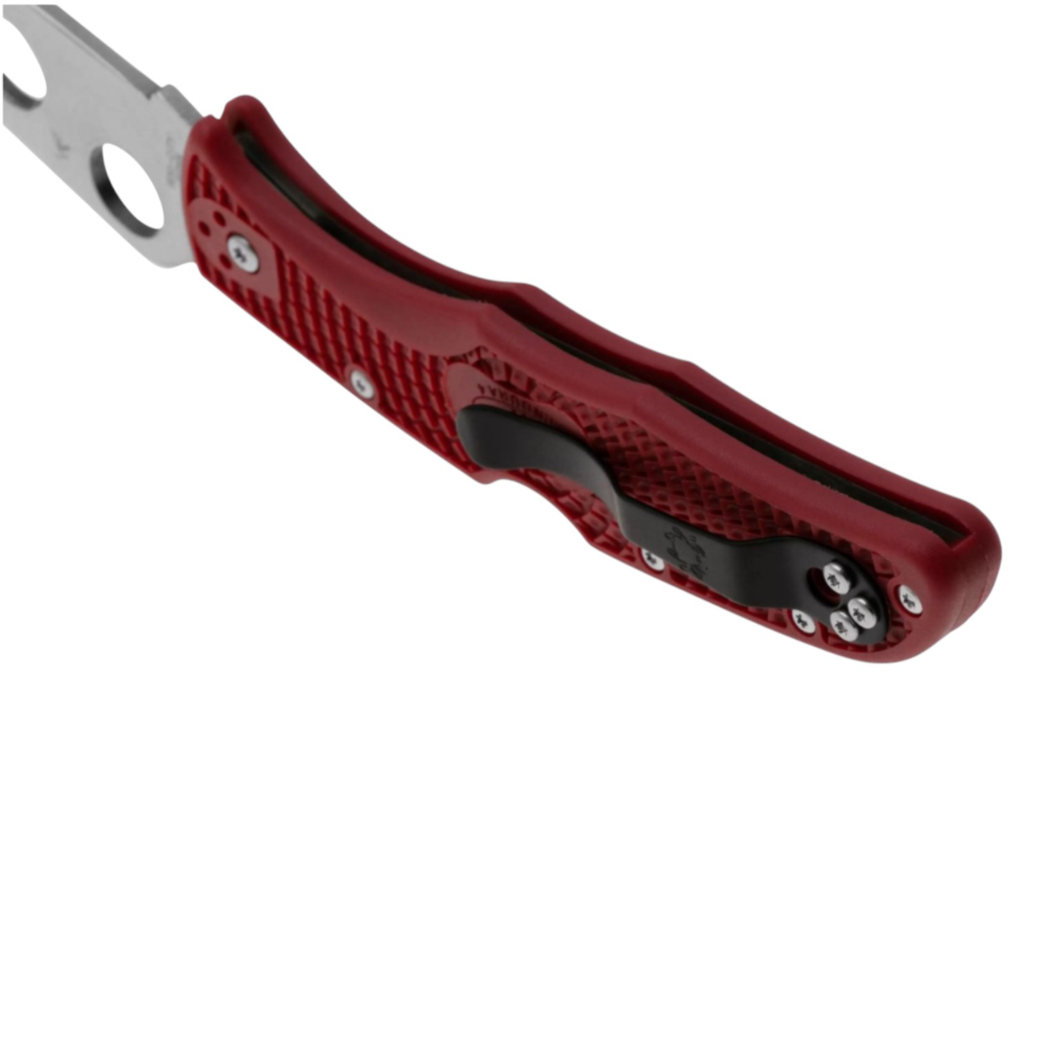 Spyderco Endura 4 Trainer C10TR, navaja de entrenamiento sin filo con mango de FRN rojo