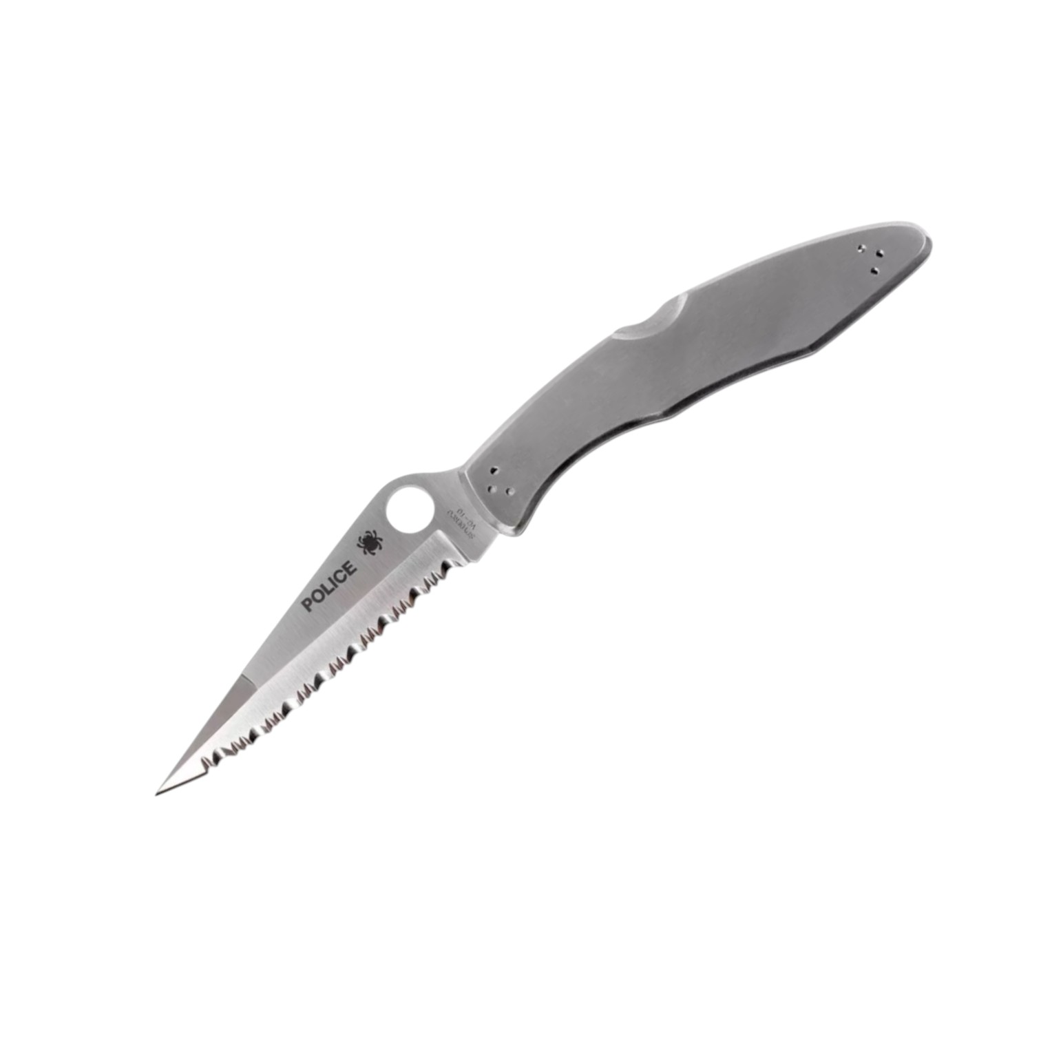 Canivete Spyderco Police C07S em aço inoxidável, com lâmina serri...