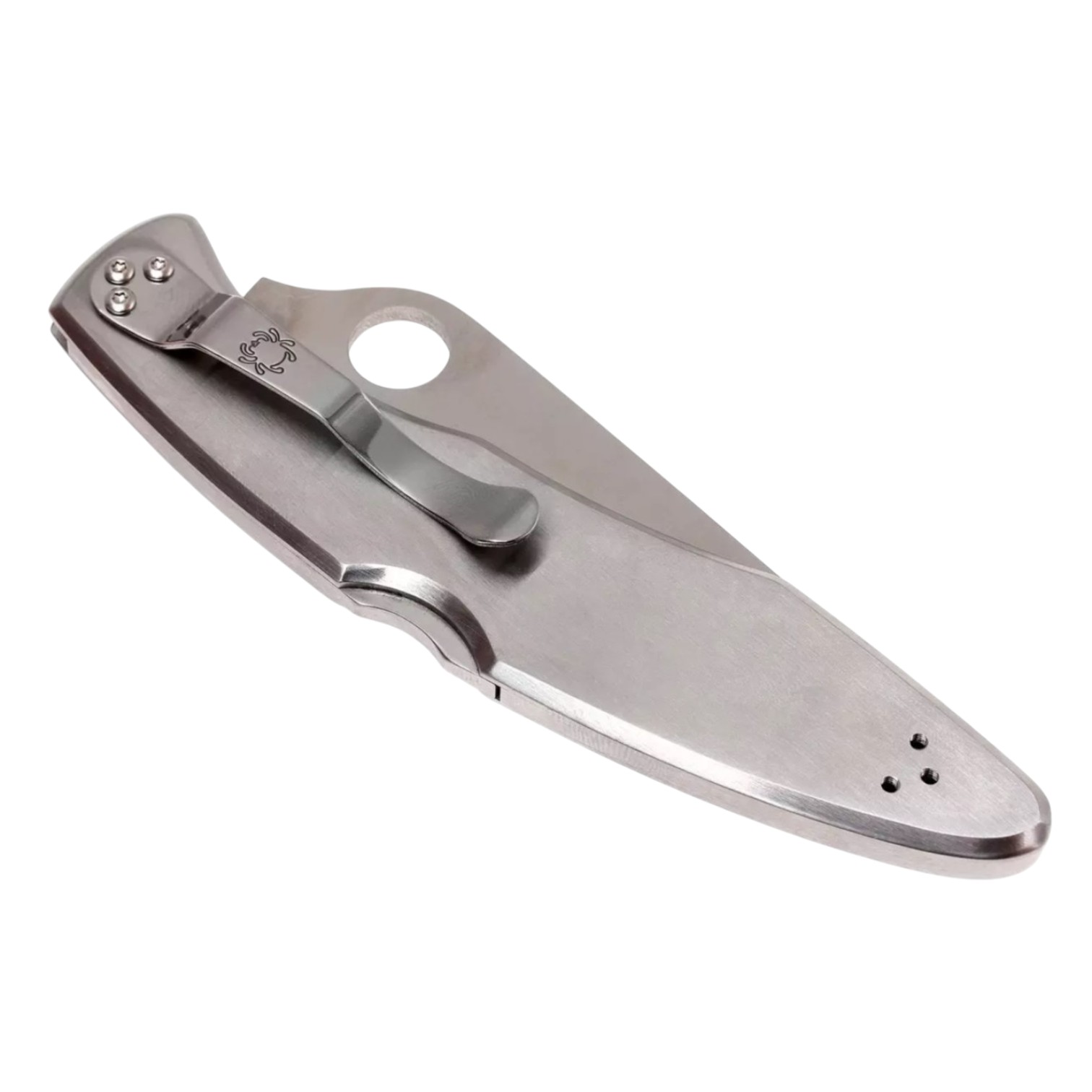 Spyderco Police stainless steel C07S, knife with VG10 serrated blade and stainless steel handle