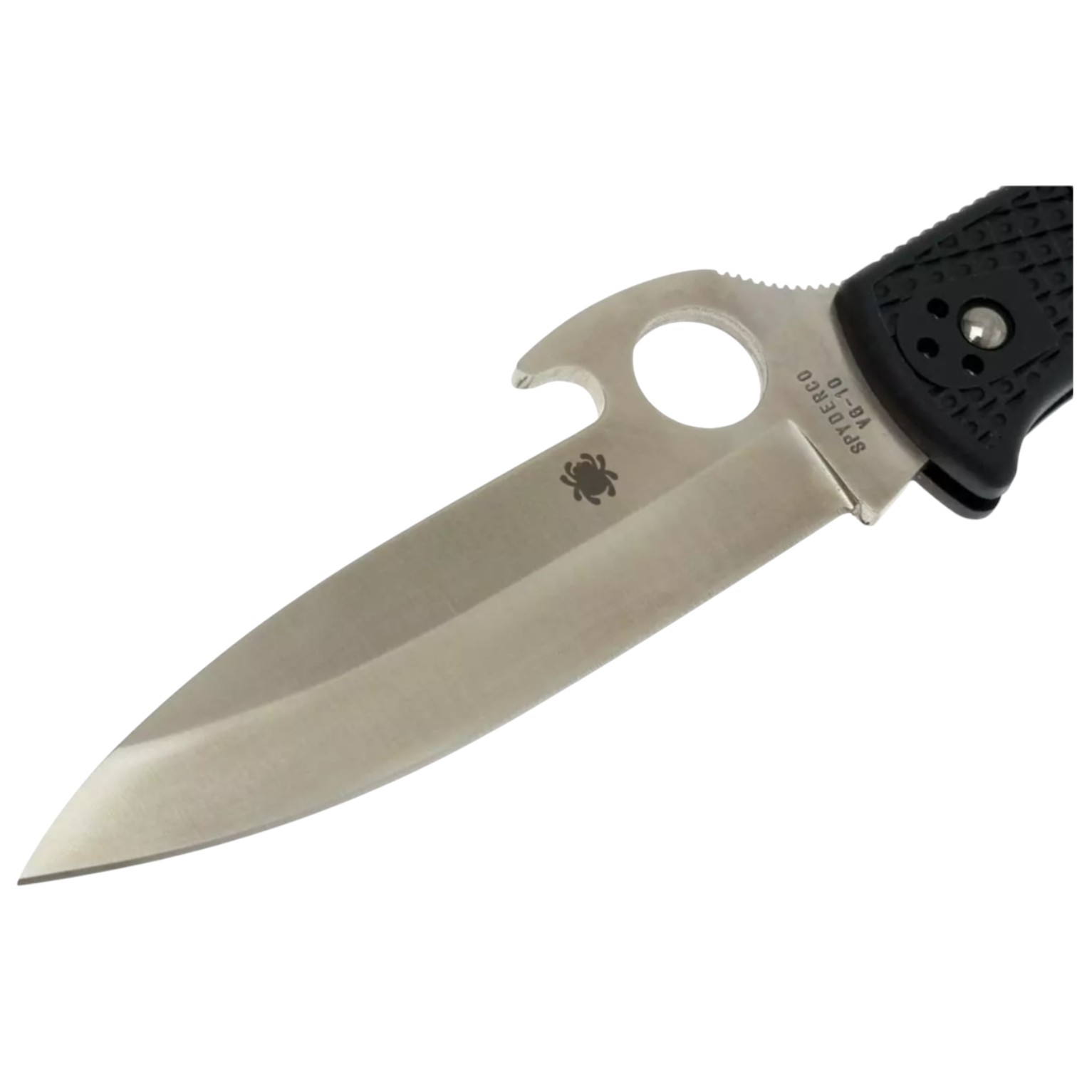 Canivete Spyderco Endura 4 PE Wave Emerson C10PGYW, com lâmina lisa em VG10, sistema de abertura Emerson e punho em FRN preto.