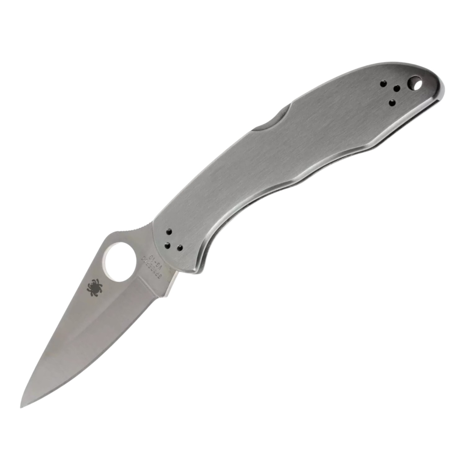 Spyderco Delica 4 stainless steel C11P, navaja VG10 filo plano co...